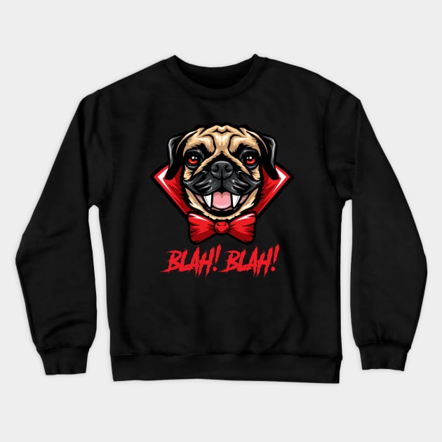 Halloween Pug Vampire Crewneck Sweatshirt by IPRINT